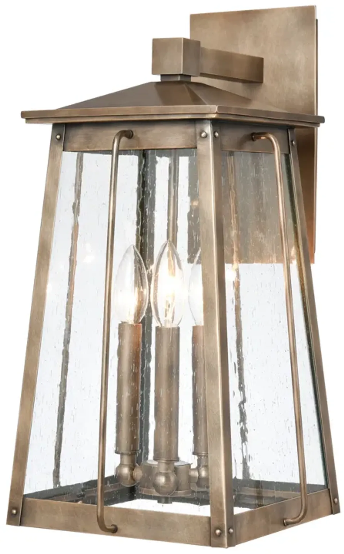 Kirkdale 19'' High 3-Light Brass Outdoor Sconce