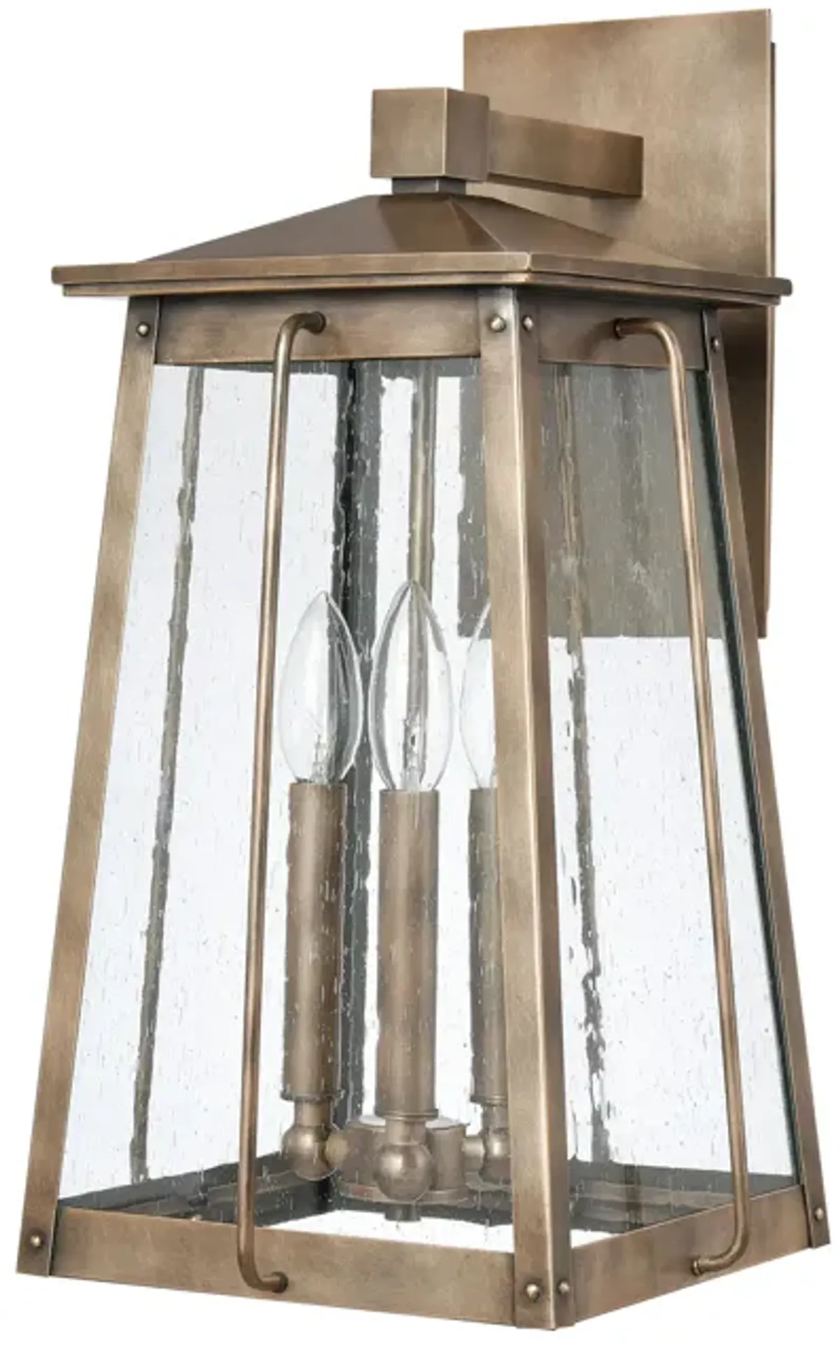 Kirkdale 19'' High 3-Light Brass Outdoor Sconce