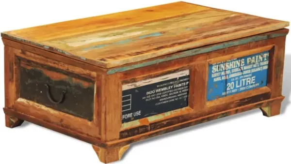 vidaXL Coffee Table with Storage Vintage Reclaimed Wood