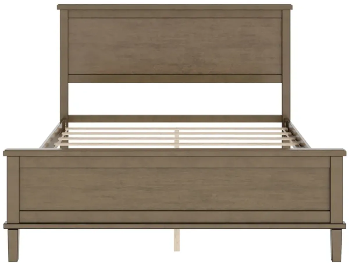 Merax Mid-Century Wood Platform Bed with Headboard