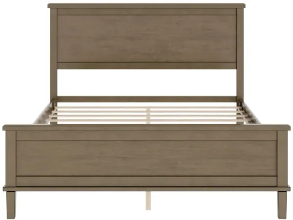 Merax Mid-Century Wood Platform Bed with Headboard