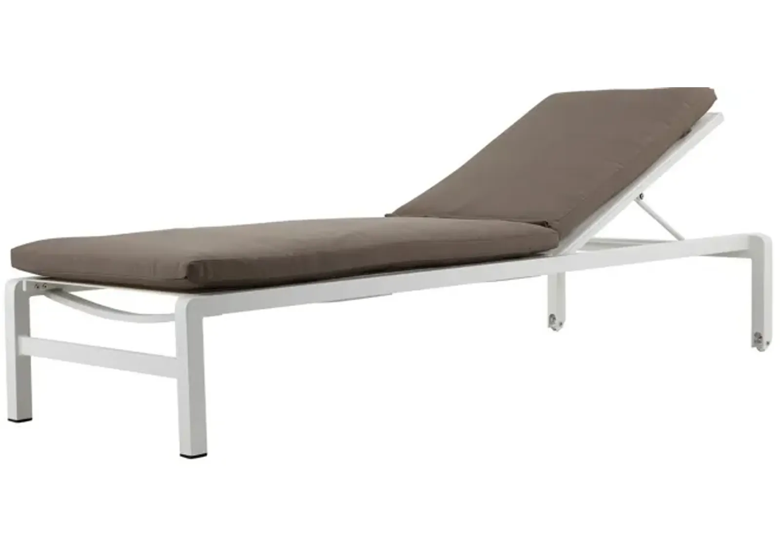 76 x 25 Outdoor Lounger Cushion, 2 Inch Thick Padding, Modern Gray Fabric-Benzara