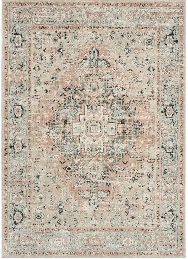 Washable Decor WSD13 Peach 5'3" x 7' Rug