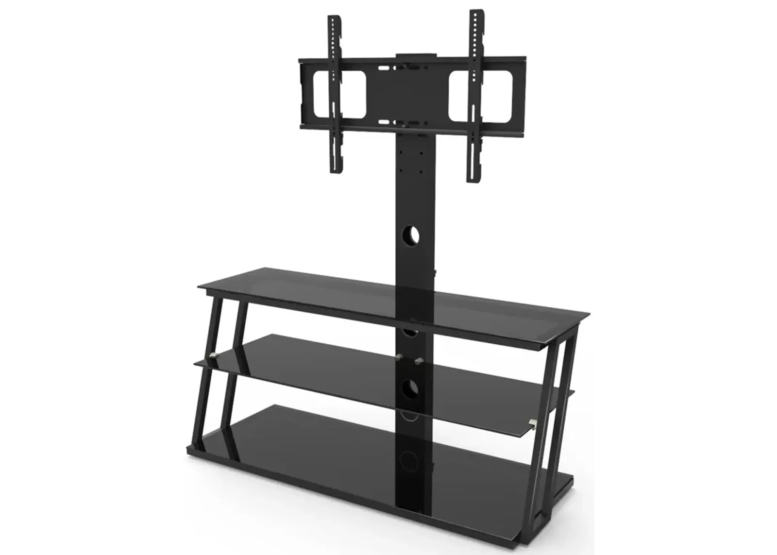 Hivvago MultiFunctional Angle And Height Adjustable Tempered Glass TV Stand