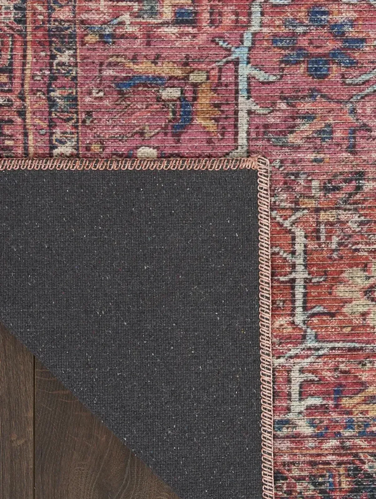 Machine Washable Series 1 SR102 Brick 7'10" x Round Rug