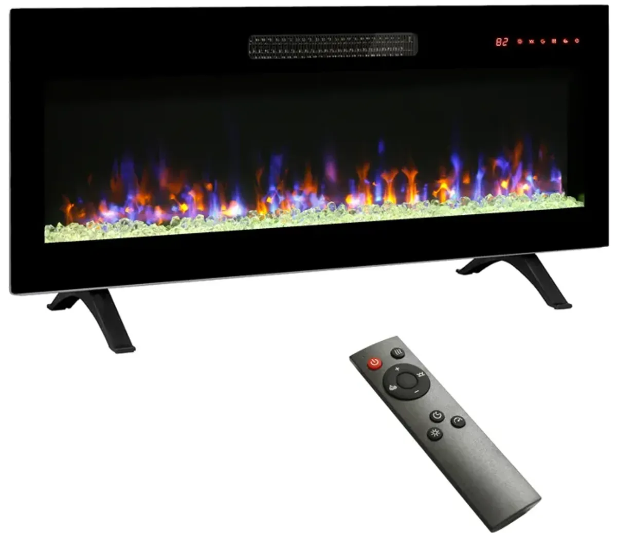 Streamdale Clear Dimension Wall-Mounted Electric Fireplace with Safety