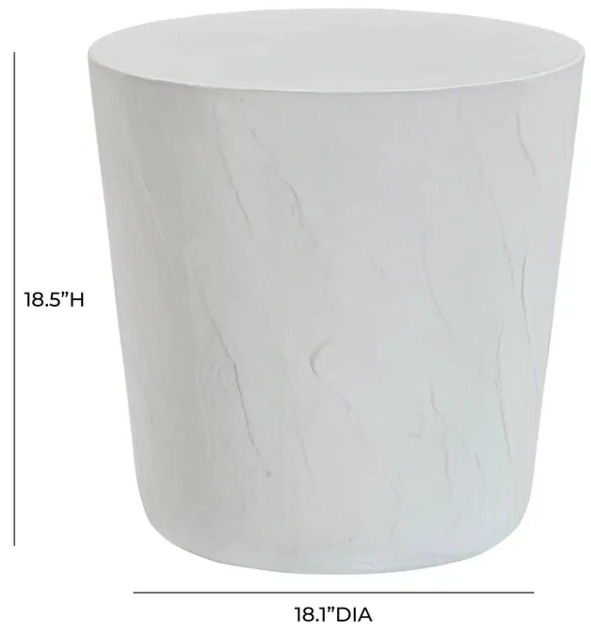 Margot Light Grey Faux Plaster Indoor / Outdoor Concrete Stool