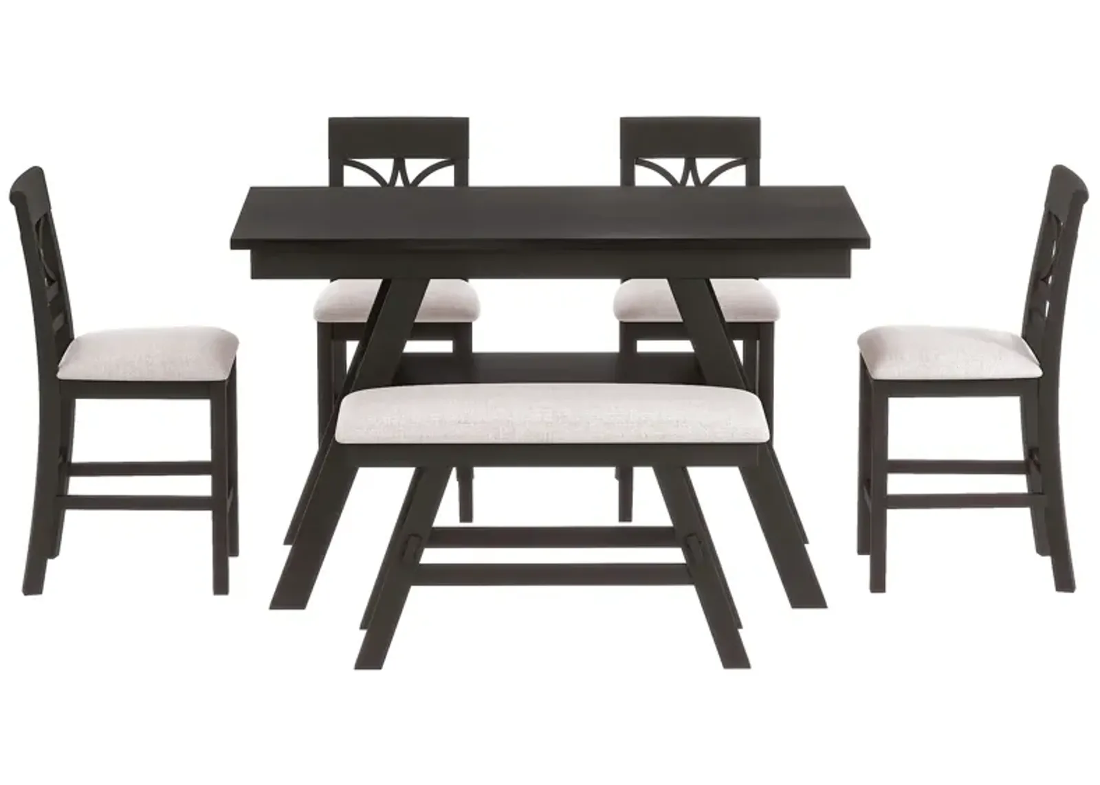 Merax Kitchen Dining Table Set with Bench and 4 Chairs