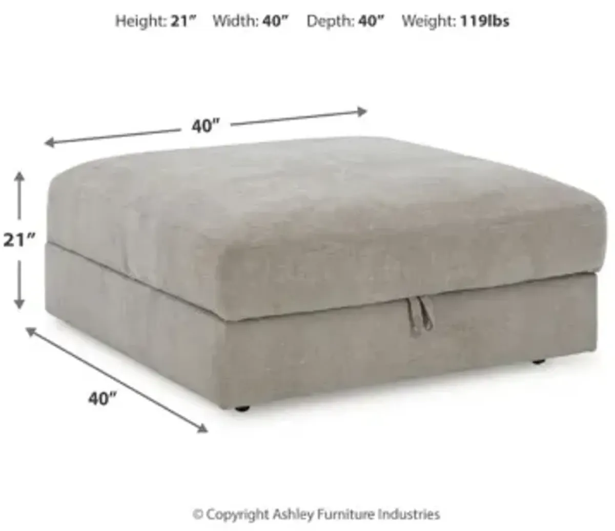 Aslan Court Ottoman With Storage