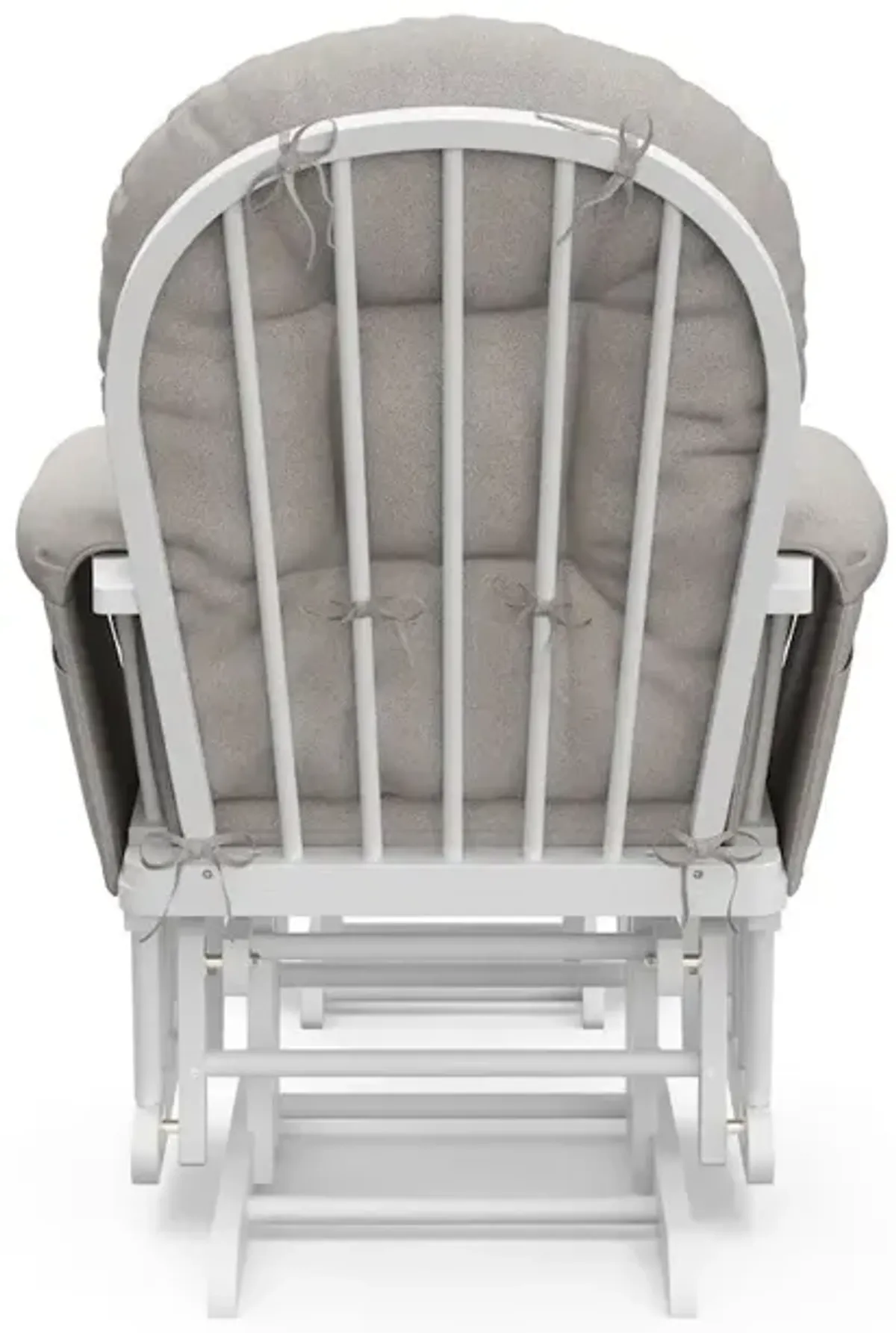 Storkcraft Hoop Glider and Ottoman - White with Taupe Swirl