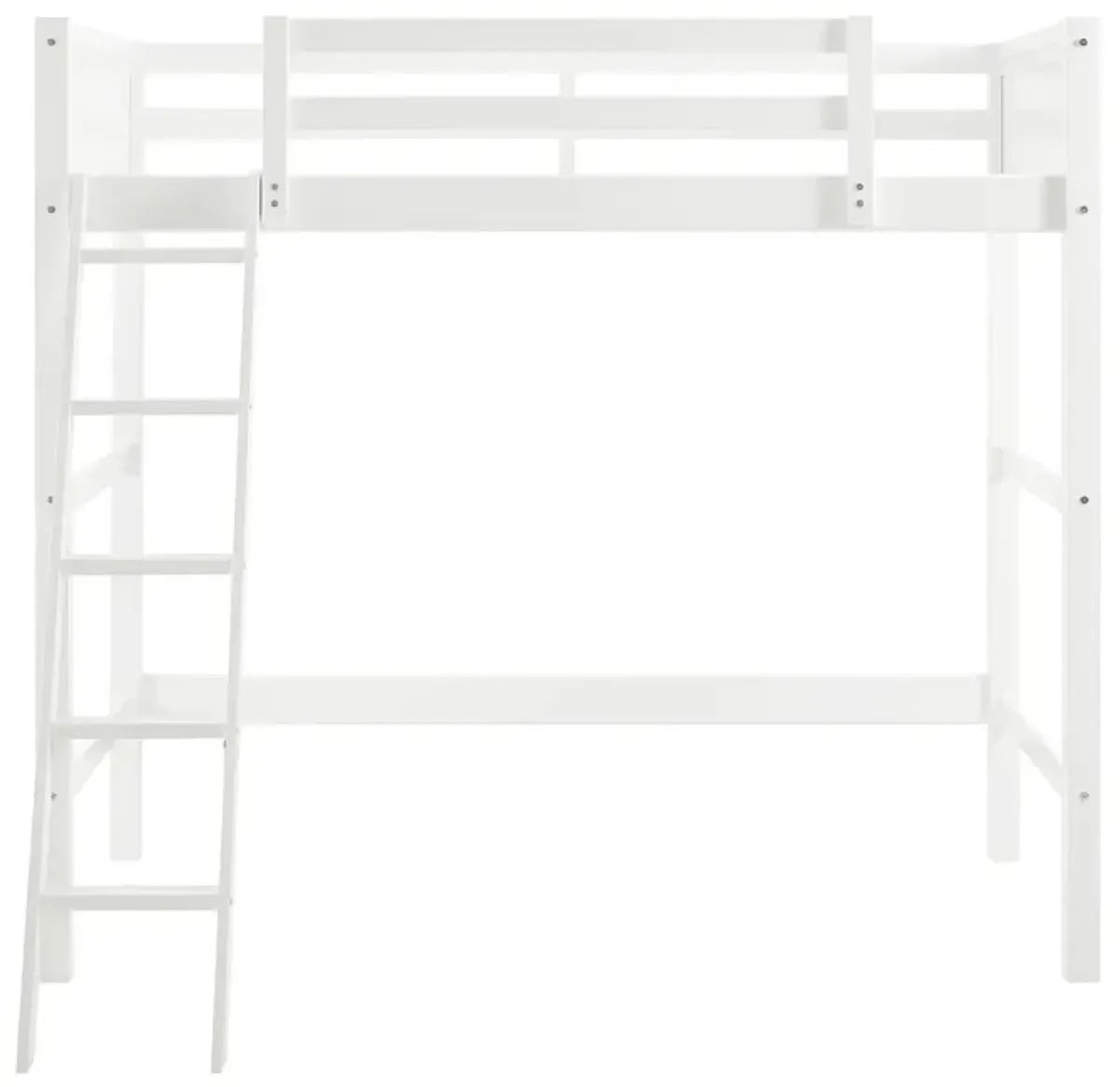 Atwater Living Rollins Kids Wooden Loft Bed with Ladder, Twin