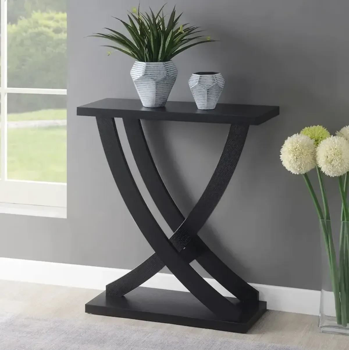 Convenience Concepts Newport Criss-Cross Console Table