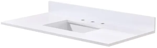 Altair 43. in Composite Stone Vanity Top in Snow White with White Sink