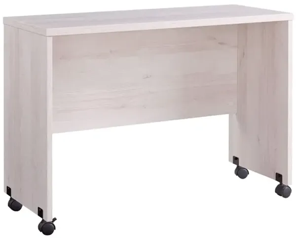 White Oak Home Office Computer Desk Return with 4 Wheels Return