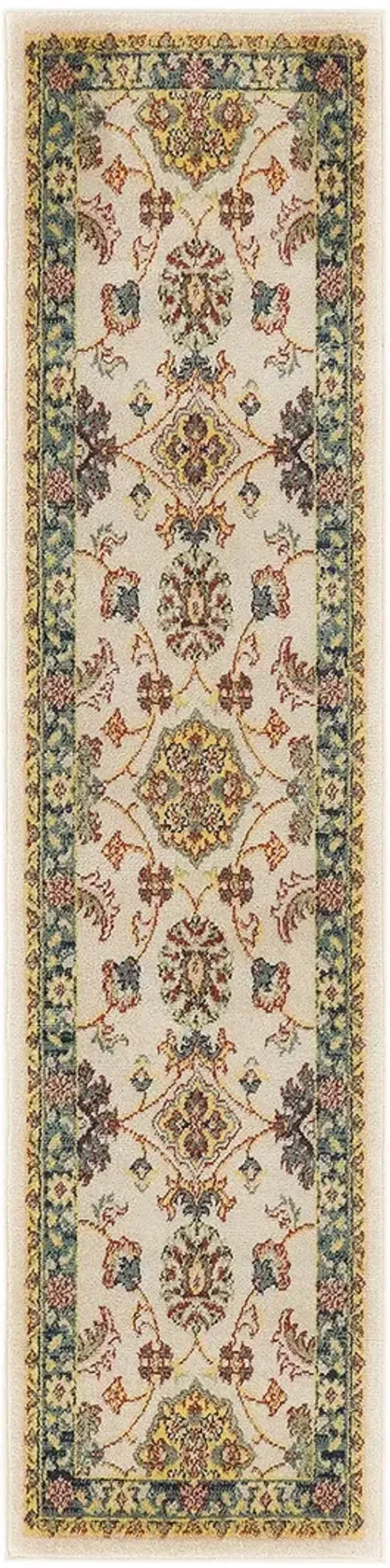 Nourison Essentials NRE05 Ivory/Gold 2'2" x 7'6" Rug