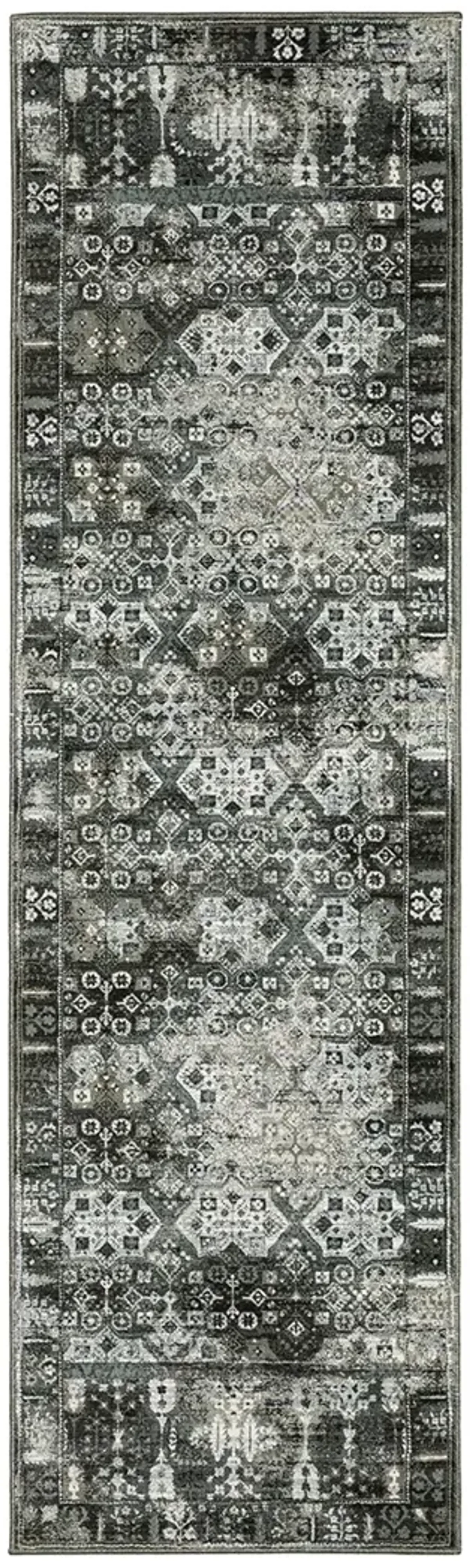 Gemini 2'3" x 7'6" Charcoal Rug