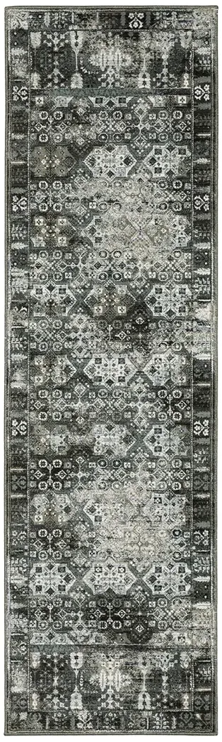 Gemini 2'3" x 7'6" Charcoal Rug