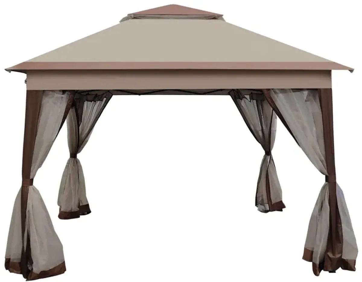 Streamdale Pop-Up Gazebo with Netting, 11x11FT, 2-Tier