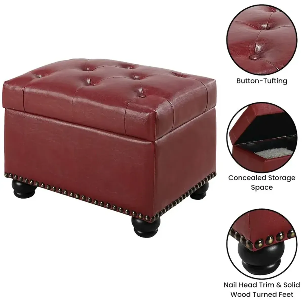 Convience Concept, Inc. Designs4Comfort 5th Avenue Storage Ottoman