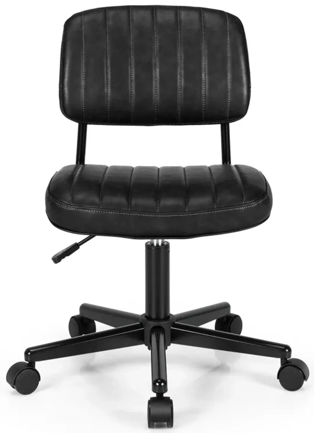 PU Leather Adjustable Office Chair  Swivel Task Chair with Backrest