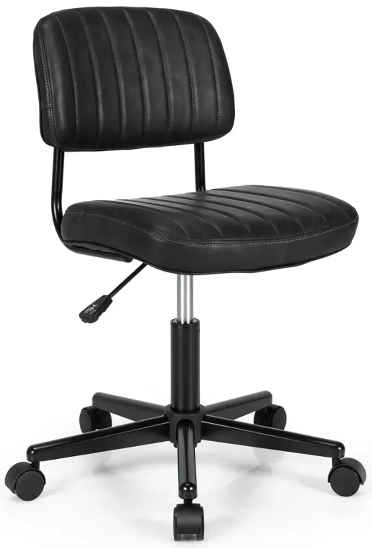 PU Leather Adjustable Office Chair  Swivel Task Chair with Backrest