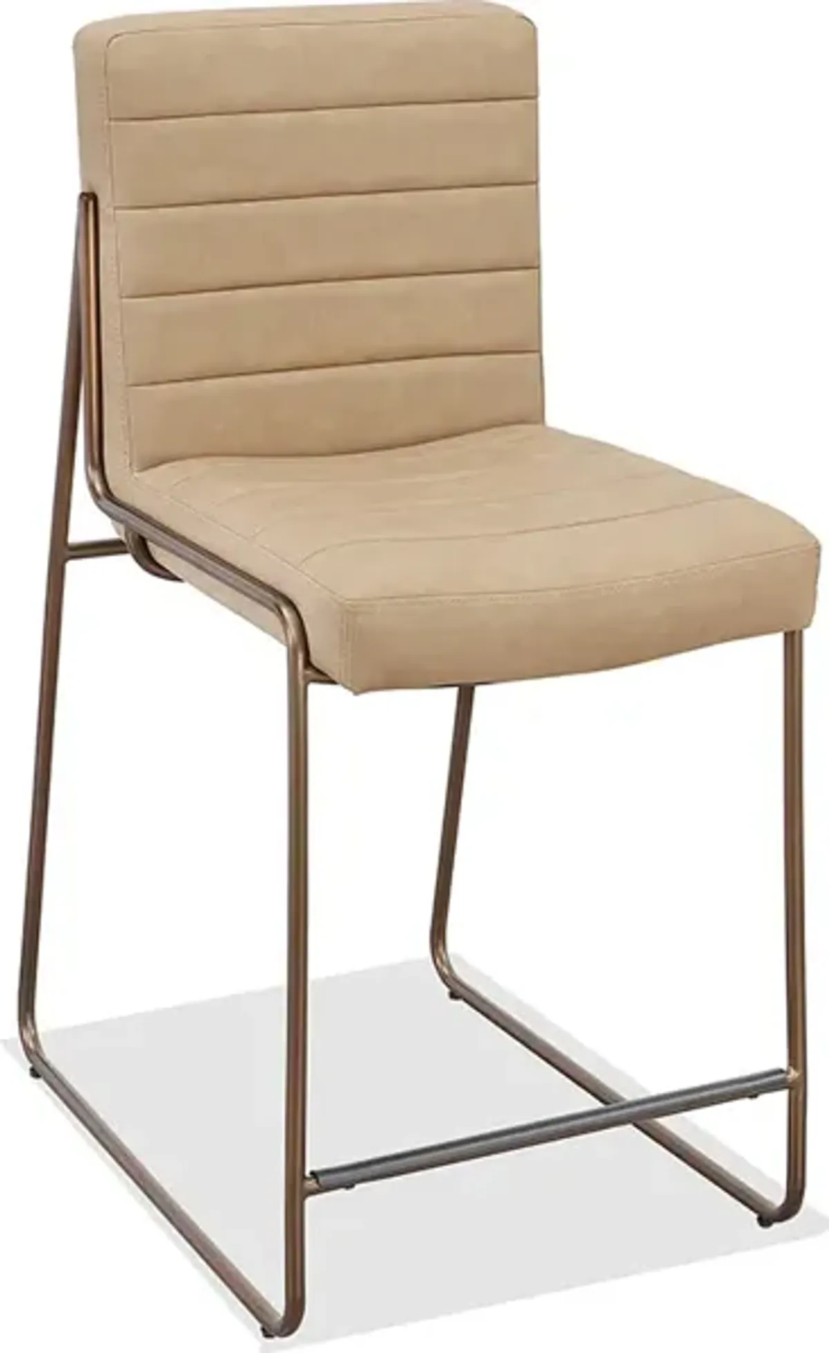 Madison Metal Frame Counter Stool in Honey Synthetic Leather