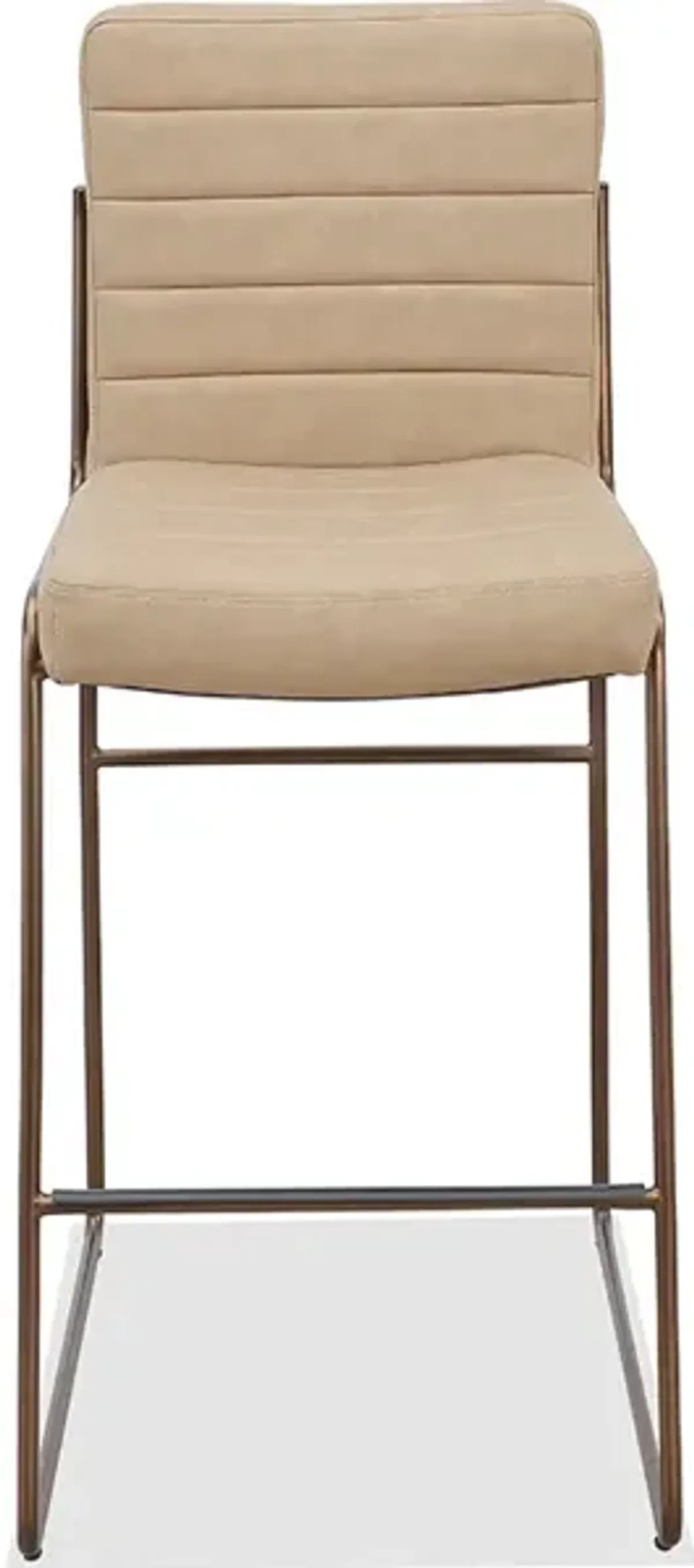 Madison Metal Frame Counter Stool in Honey Synthetic Leather