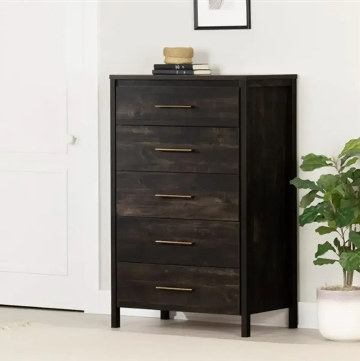 Hivvago Modern Java 5 Drawer Storage Chest