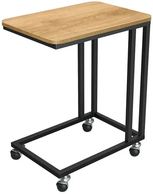 Hivvago End Table Honey Brown and Black
