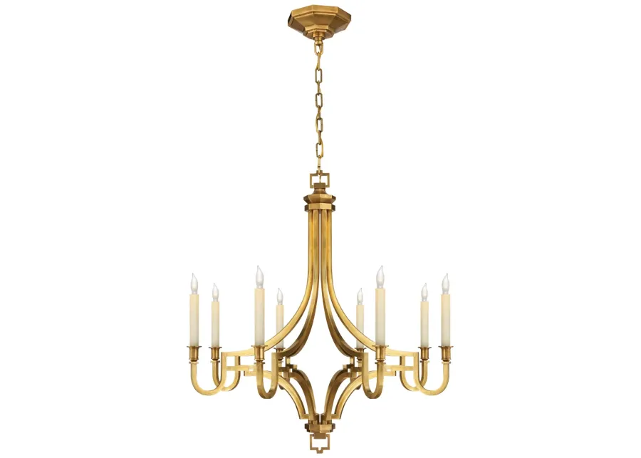 Mykonos Medium Chandelier in Antique-Burnished Brass