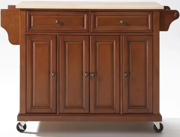 Full Size Wood Top Kitchen Cart