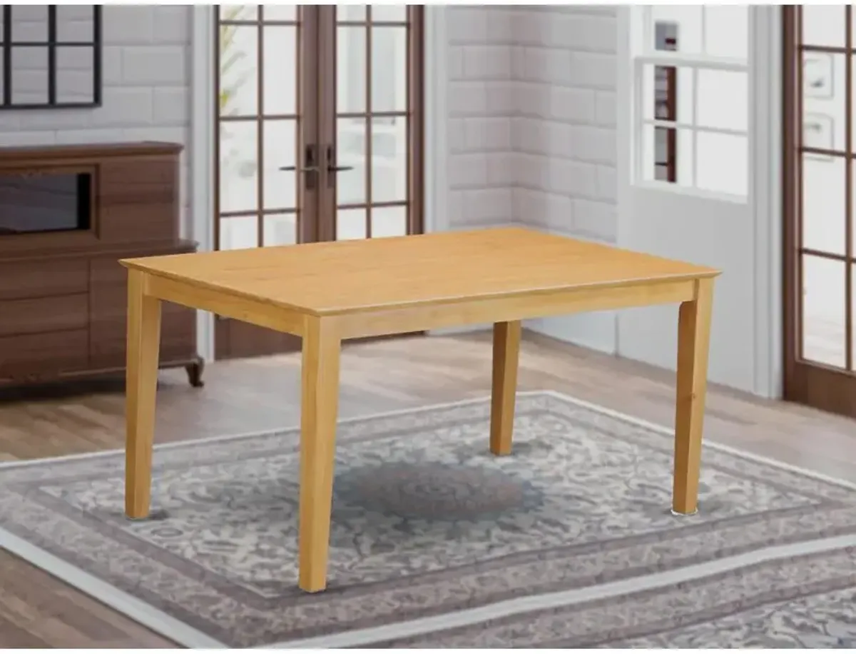 East West Furniture Capri Rectangular Dining Table 36x60 with Solid Wood Top In Cappuccino Finish