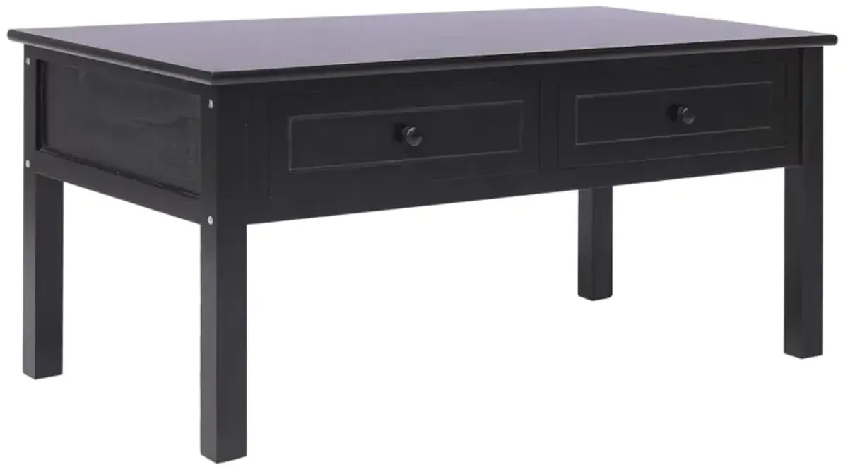 vidaXL Coffee Table Black 39.4x19.7x17.7 Wood