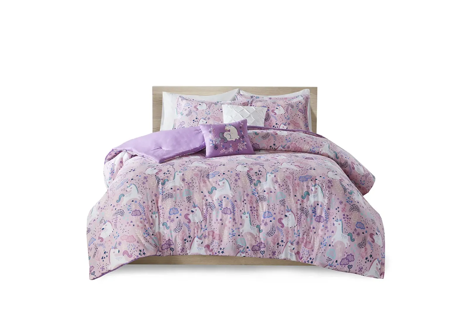 Gracie Mills Glenda Magical Unicorn Dreams Cotton Comforter Set