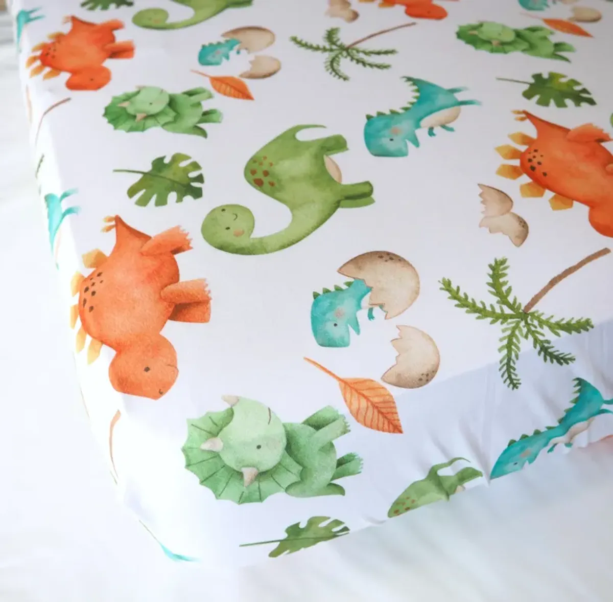 Super Soft Fitted Crib Sheet - Dino