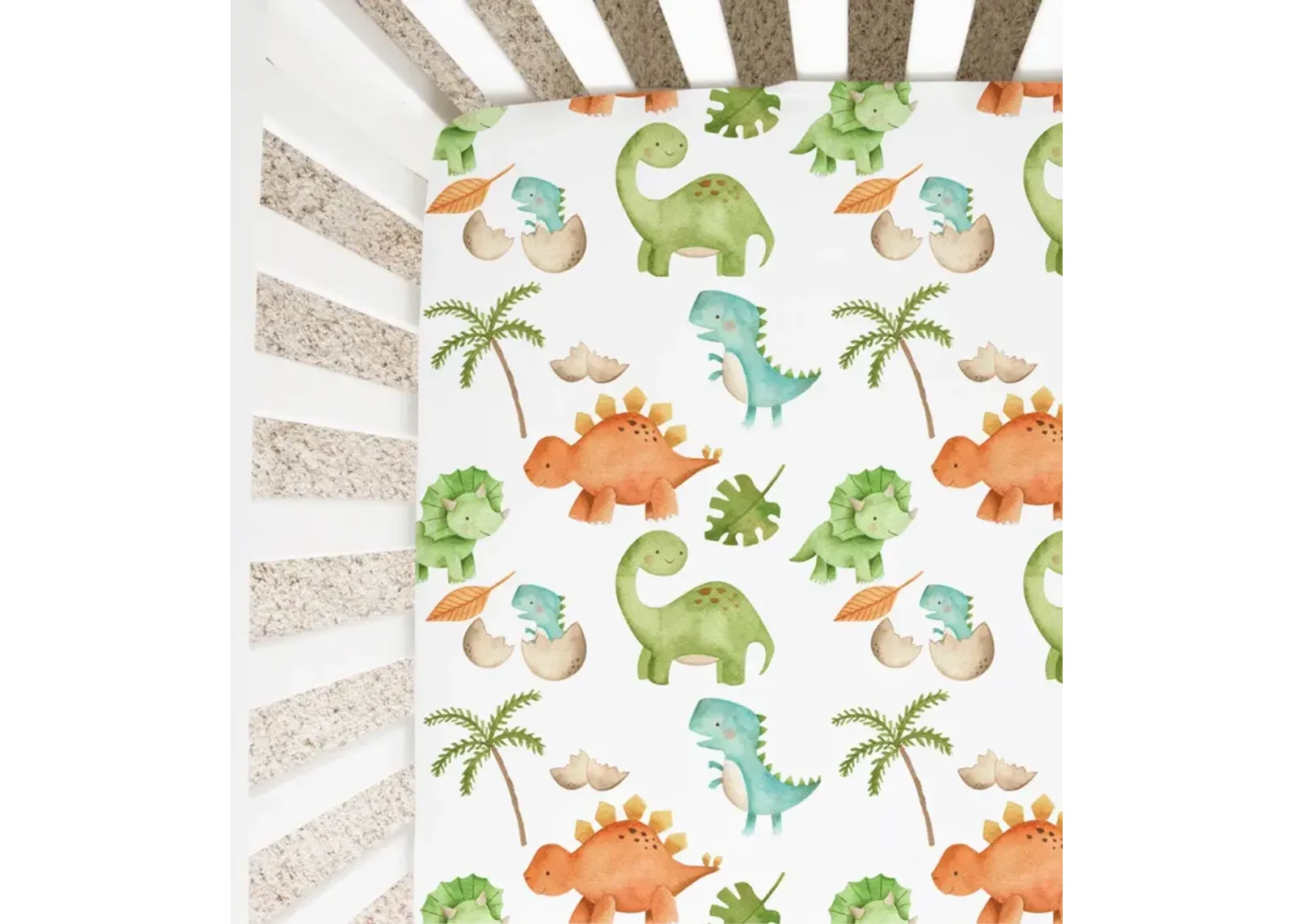 Super Soft Fitted Crib Sheet - Dino