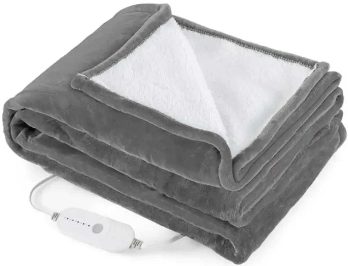 84 x 62 Inch Heated Blanket Electric Throw with 5 Heating Levels