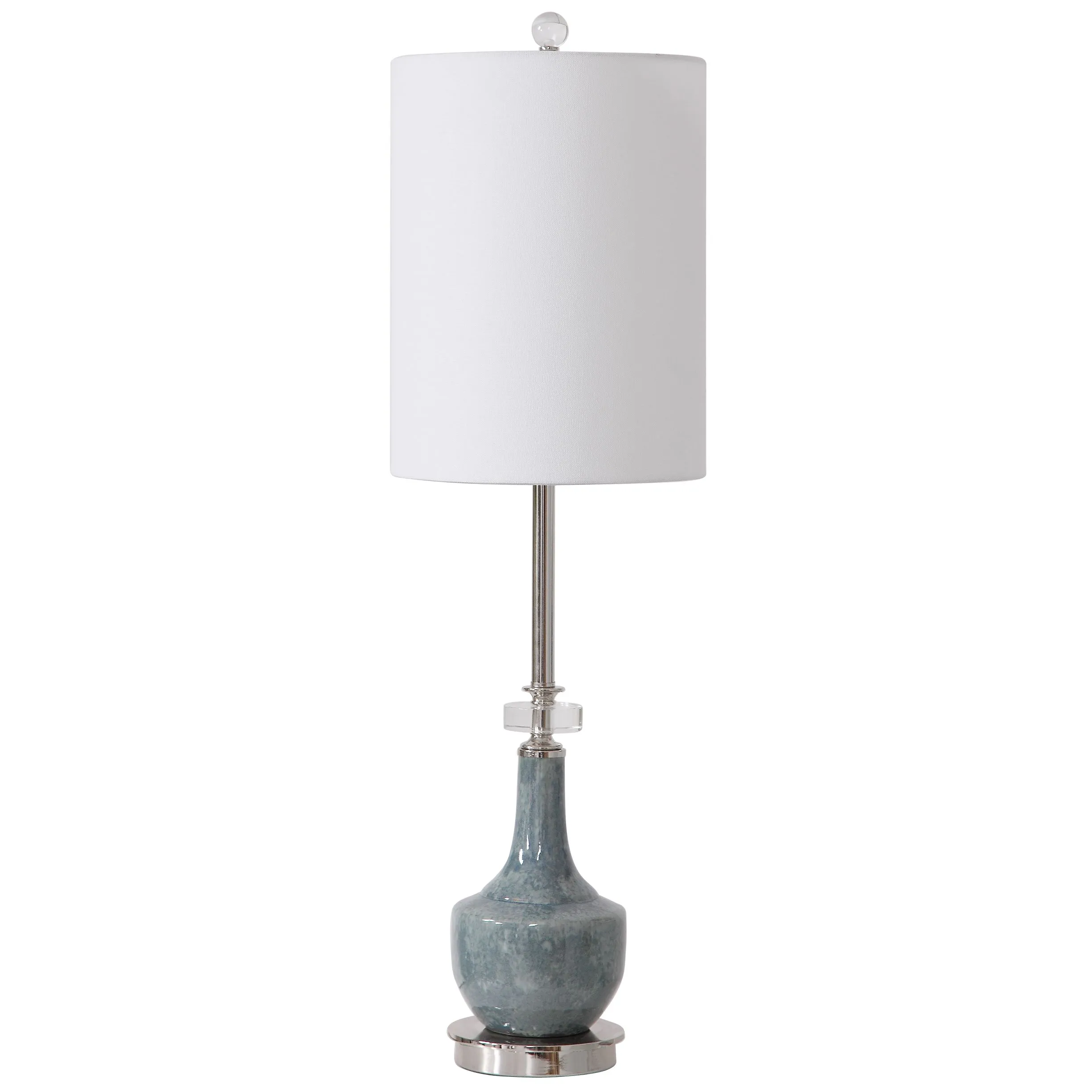 Uttermost Piers Mottled Blue Buffet Lamp