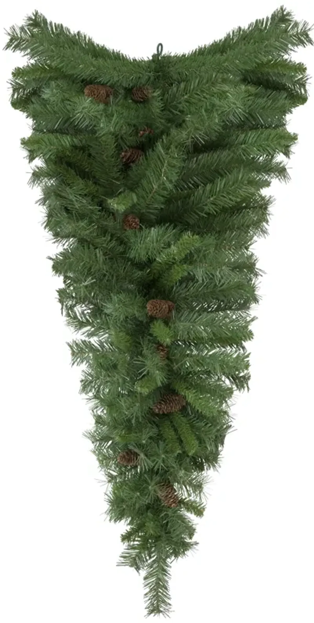 42" Black River Pine Artificial Christmas Teardrop Swag with Pine Cones  Unlit