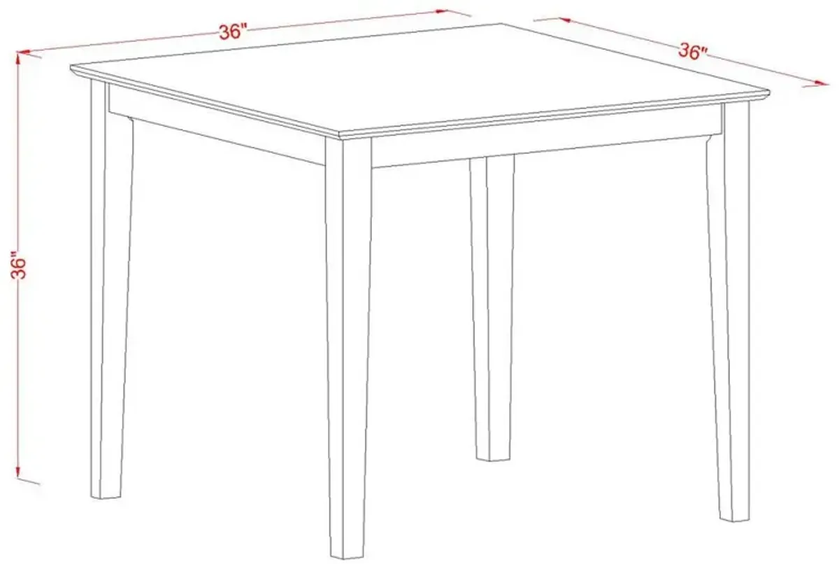 Vernon  Pub,  Counter  Height  Square  Table  -  Buttermilk  &  Cherry  Finish.