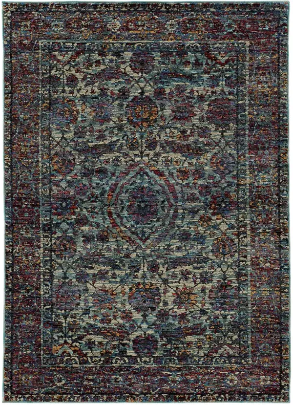 Andorra 5'3" x 7'3" Blue Rug