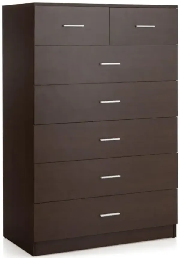 Hivvago Wooden Chest of Drawers with Anti-toppling Device and Metal Handles