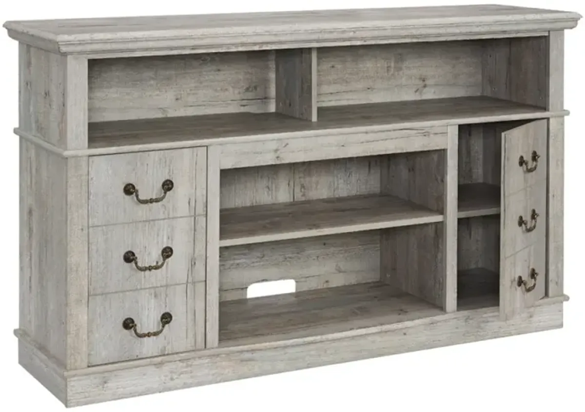 Farmhouse Rustic TV Stand, 65" TV, Open/Closed Storage