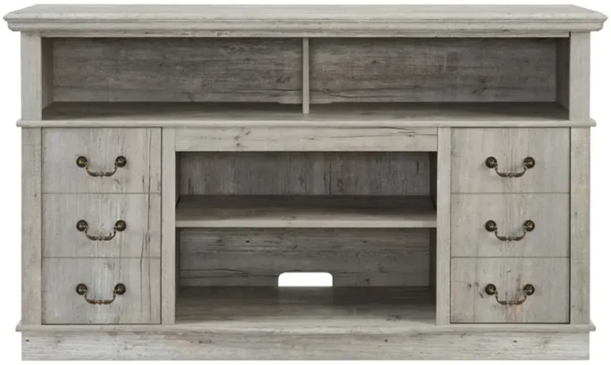 Farmhouse Rustic TV Stand, 65" TV, Open/Closed Storage