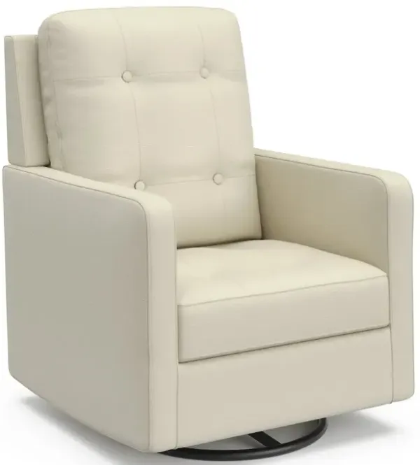 Storkcraft Beckett Upholstered Nursery Swivel Glider (Pearl)