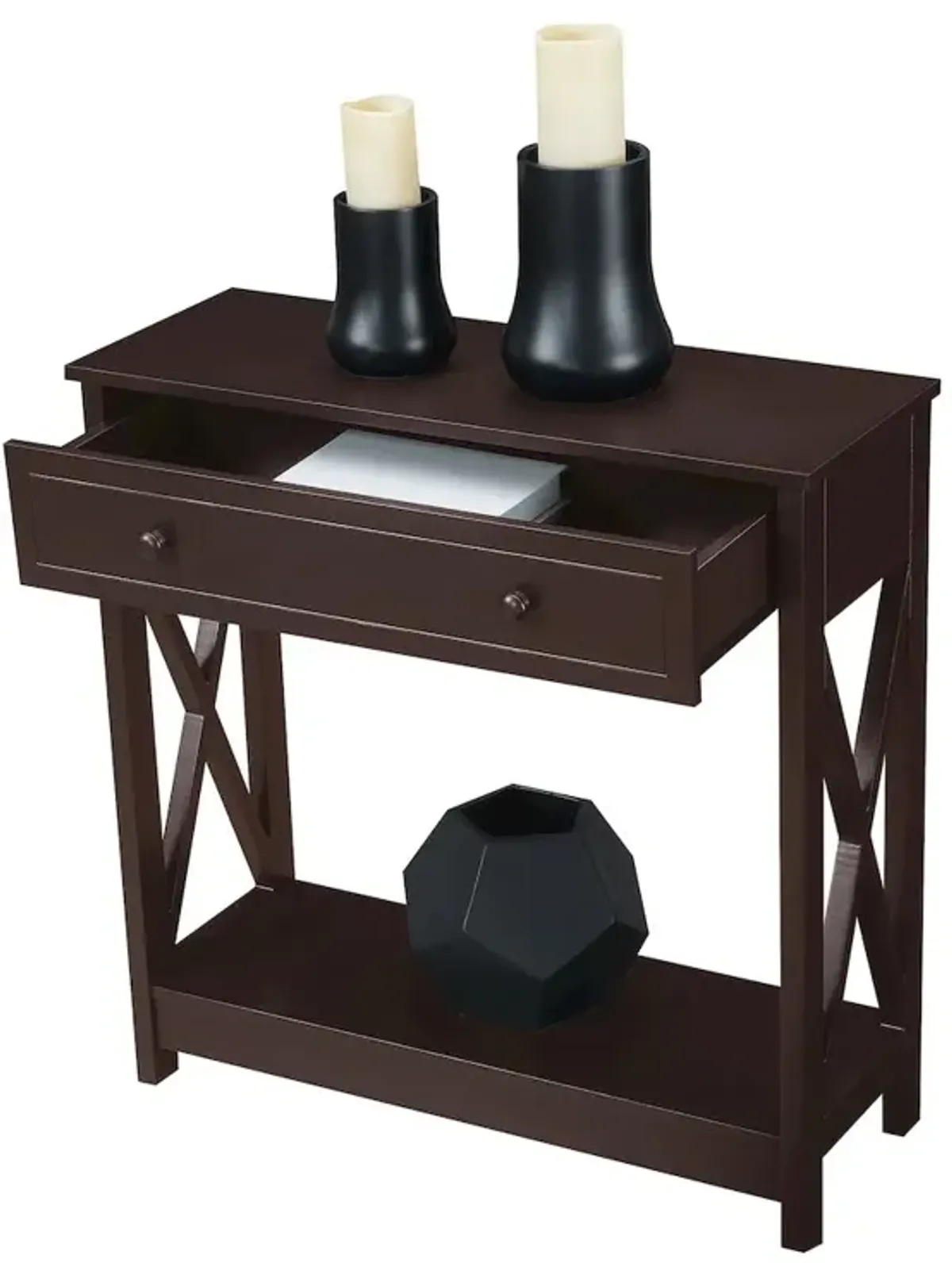 Convenience Concepts Oxford 1 Drawer Entryway Hall Table with Shelf