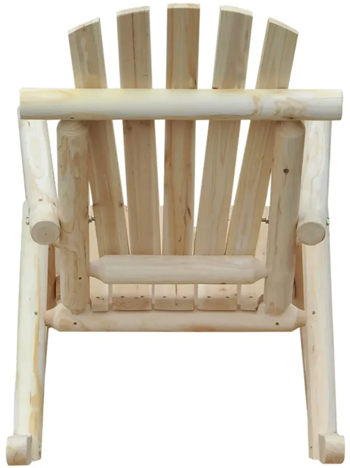 Hivvago FarmHouse Classical Fir Wood Rocking Adirondack Chair Natural - Set of 2