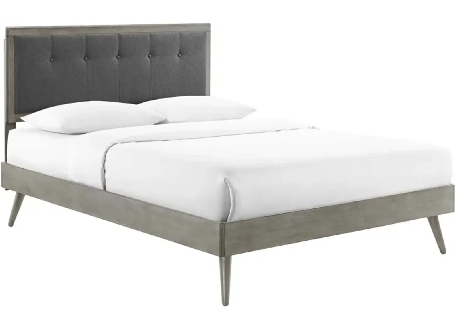 Modway - Willow Queen Wood Platform Bed with Splayed Legs