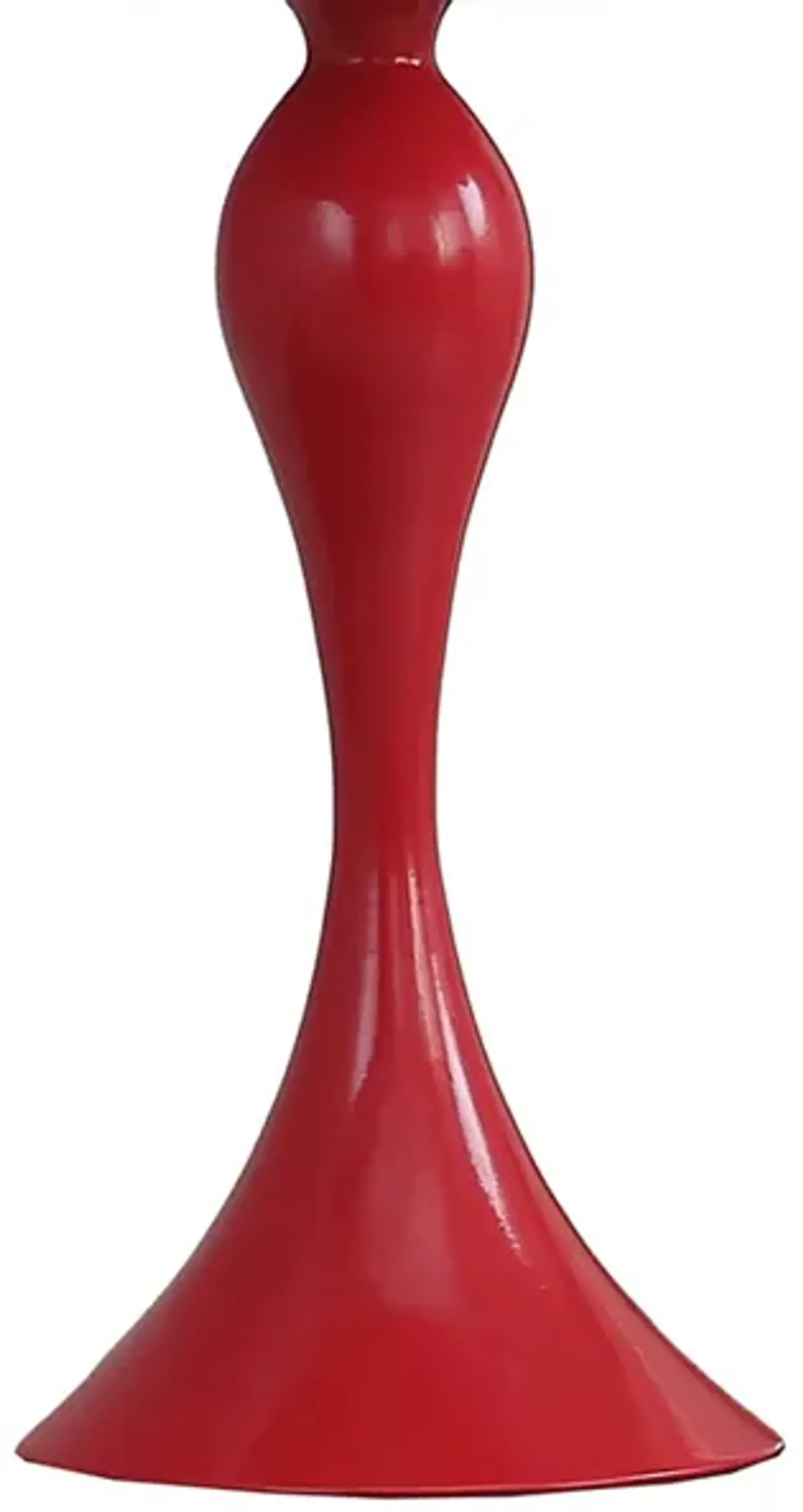 Lily 24 Inch Metal Glam Feather Table Lamp, Candlestick, 40W, Pink, Red-Benzara