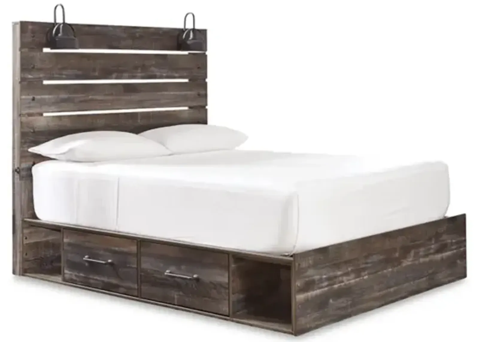 Drystan Queen Panel Bed with 2 Storage Drawers